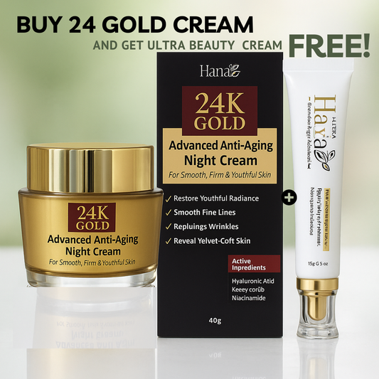 24K Gold Advanced Anti-Aging Night Cream(and get ultra beauty cream free)
